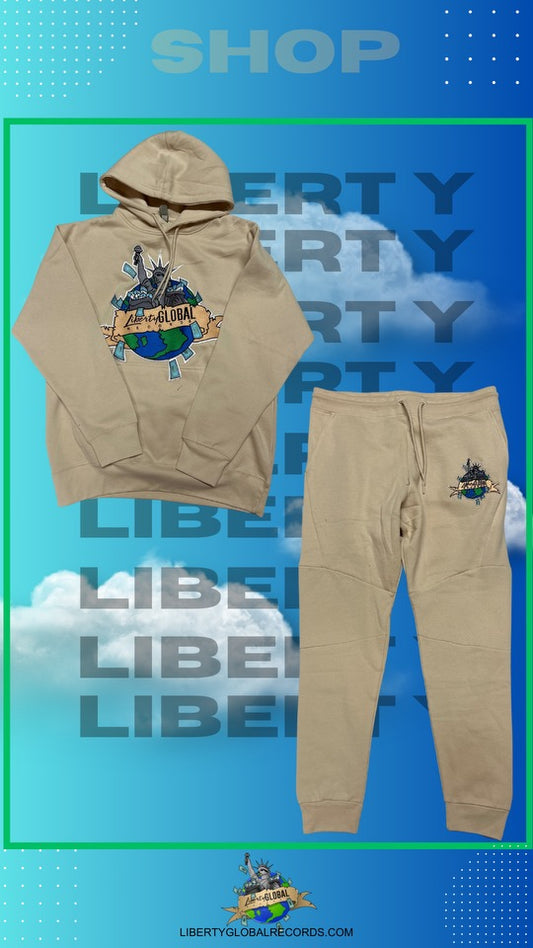 “Cream” Liberty Jogger Set